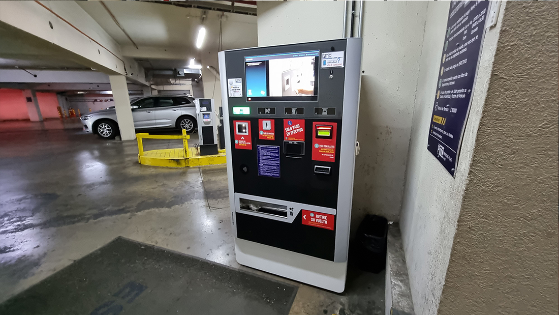 Cajero automático sistema de cobro estacionamientos meypar